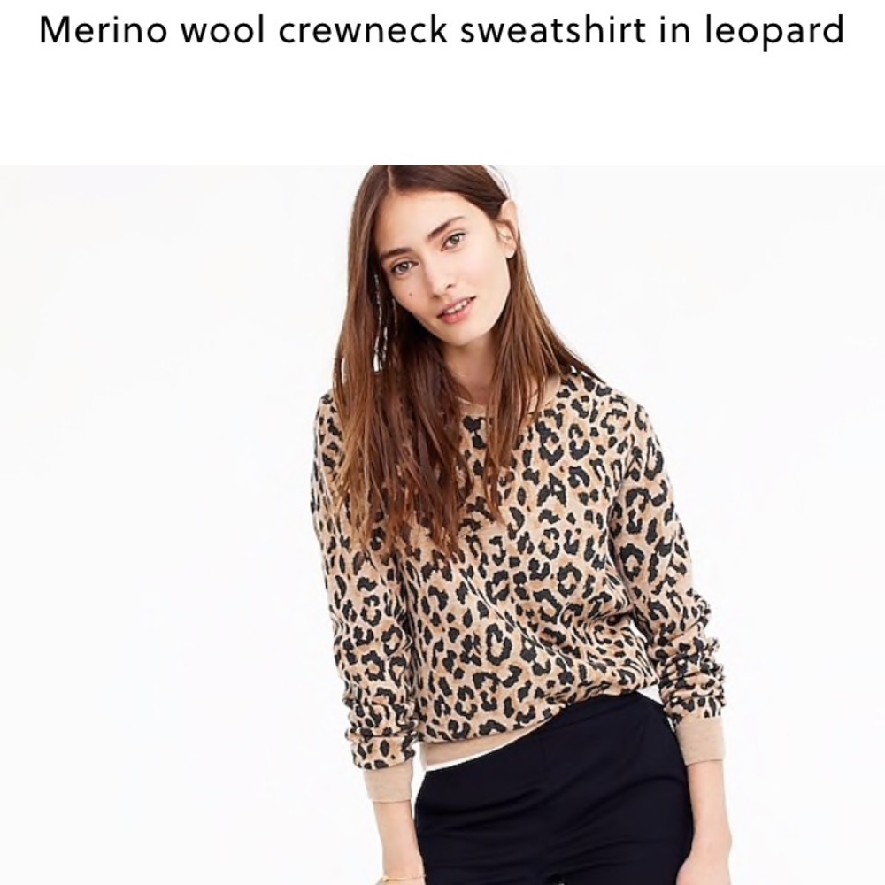 Super cute J.Crew leopard sweatshirt